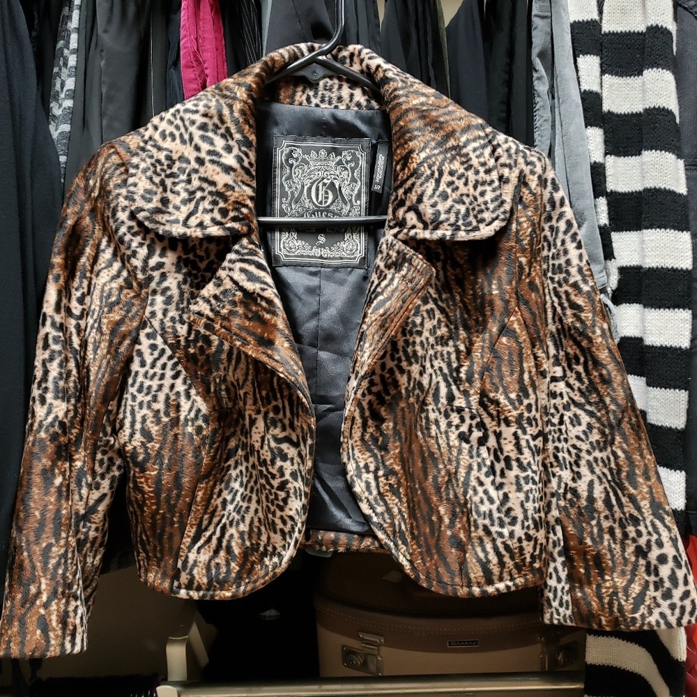 Size S Guess leopard Blazer Jacket